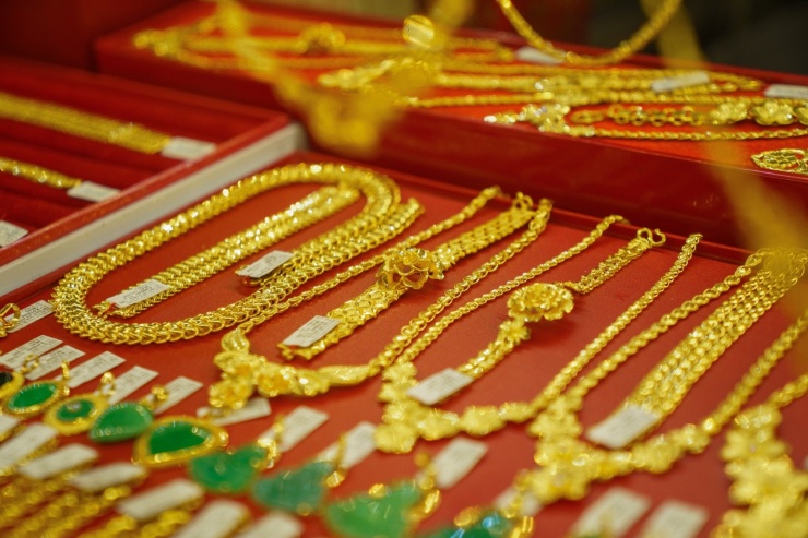 Giá vàng thế giới giảm nhẹ. Ảnh: Chí Hiếu