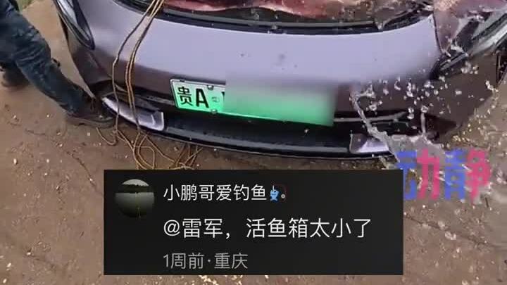 Chủ xe điện Xiaomi SU7 chở cá trong cốp trước
