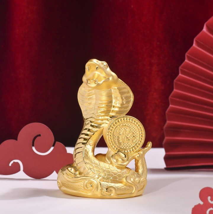 Tượng linh giáp chất liệu Vàng Rồng Thăng Long 99.9 - 999.9 (vàng 24K) của Bảo Tín Minh Châu. Ảnh:&nbsp;Bảo Tín Minh Châu