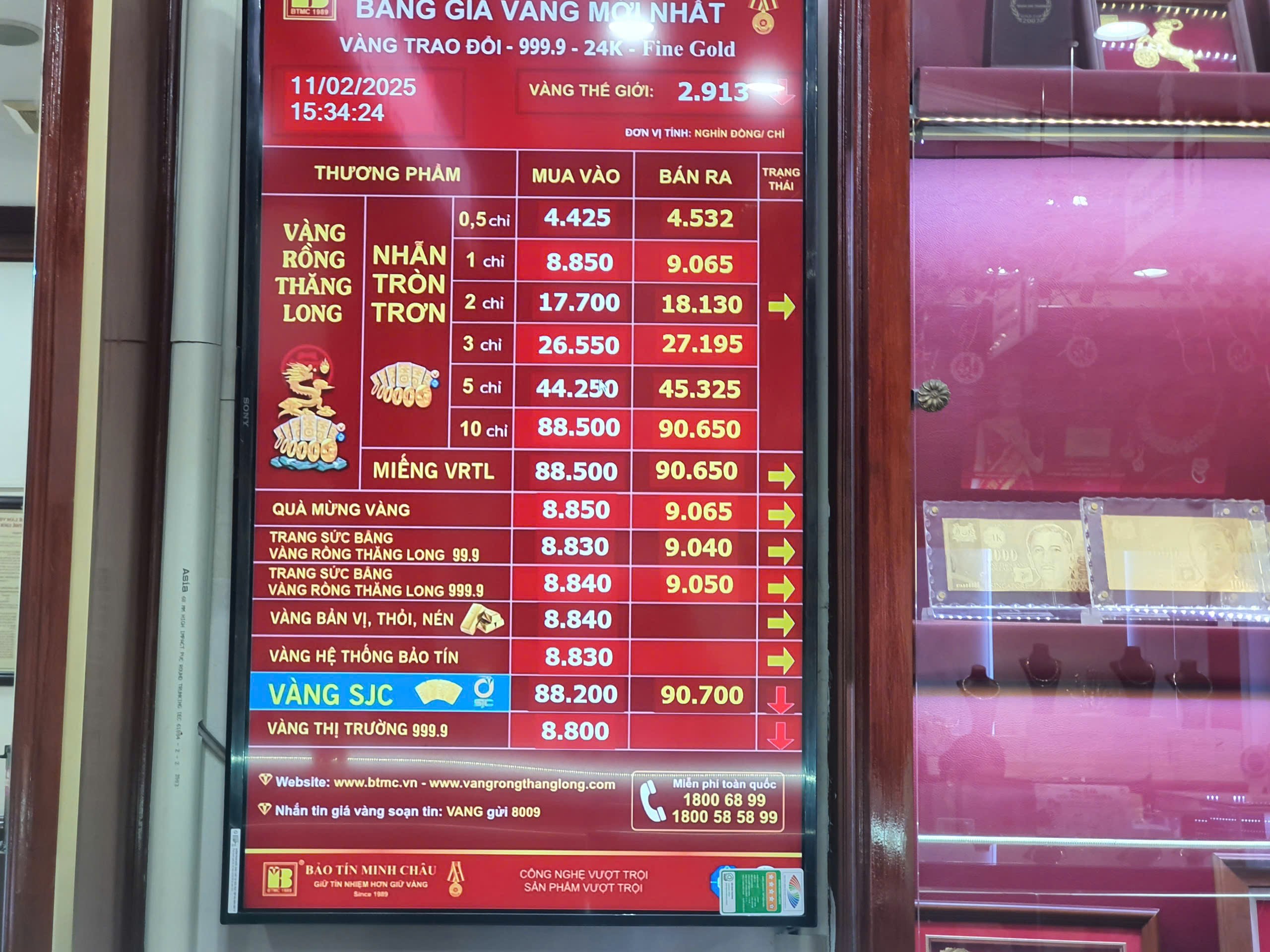 Sau khi tăng như "lên đồng", giá vàng bất ngờ đảo chiều lao dốc không phanh.