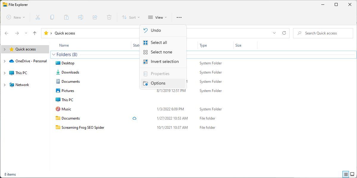 Windows 11 File Explorer Xem Thêm Tùy Chọn