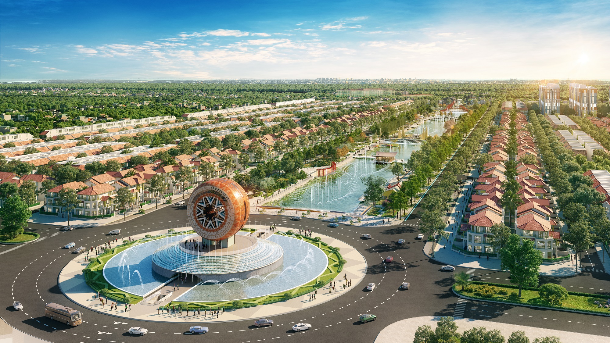 Sống giữa lòng đô thị nhưng mỗi ngày cư dân đều thư thái như đang nghỉ dưỡng, với thiên nhiên xanh mát bao quanh.