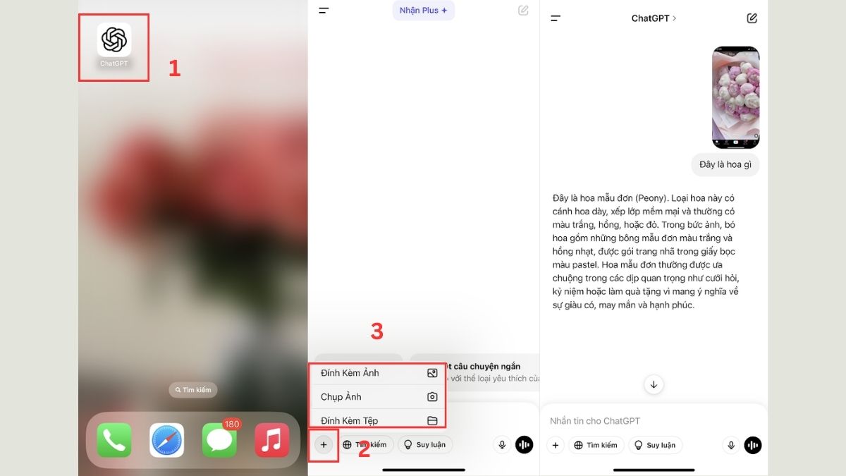Cách upload ảnh lên ChatGPT trên điện thoại