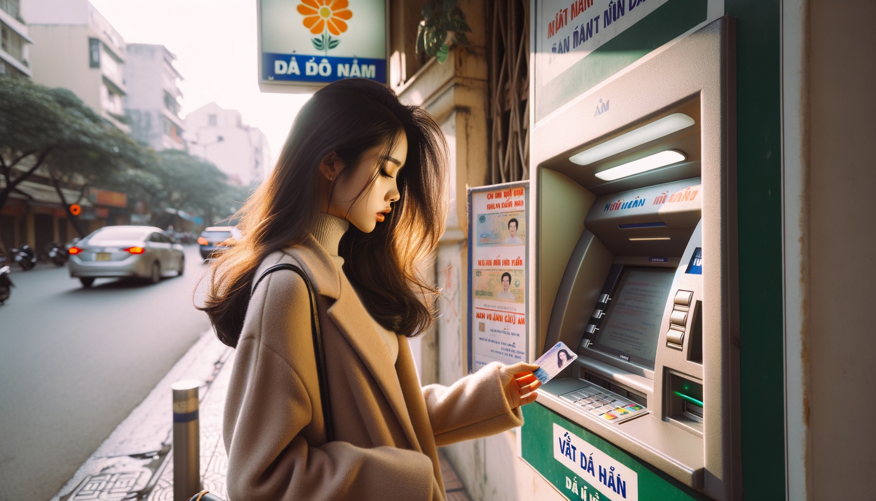 Rút tiền tại cây ATM mà không cần mang theo thẻ ngân hàng. Ảnh minh họa