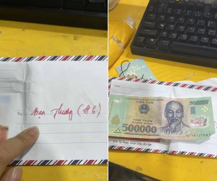 Khách để quên phong bì cưới chứa 500 nghìn đồng trong túi