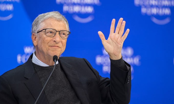 Tỷ phú Bill Gates tại Diễn đàn Kinh tế Thế giới ở Thụy Sĩ hồi tháng 1/2024. Ảnh: AFP