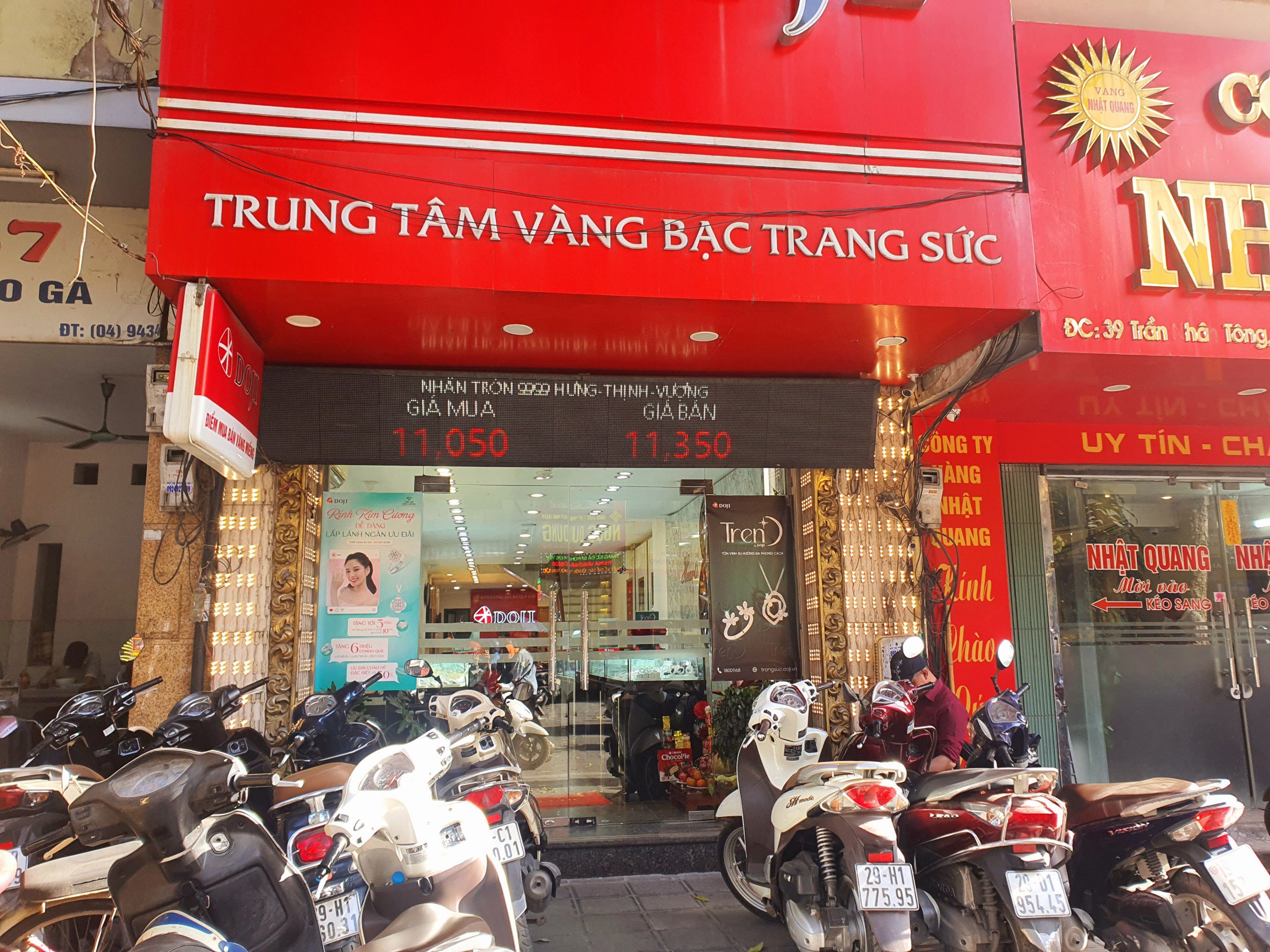 Doji tăng 8-8,3 triệu đồng/lượng trong một ngày.